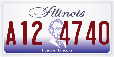 IL license plate A124740