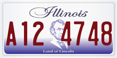 IL license plate A124748