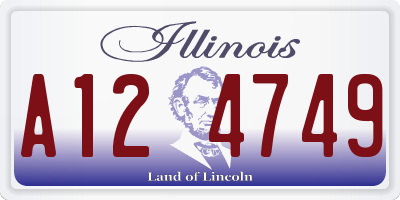 IL license plate A124749