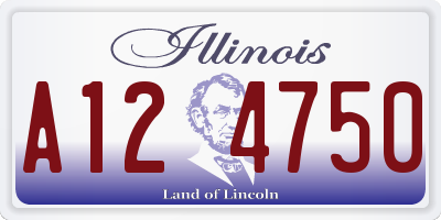 IL license plate A124750
