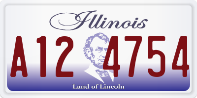 IL license plate A124754