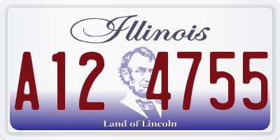 IL license plate A124755