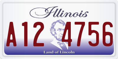 IL license plate A124756