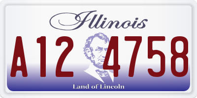 IL license plate A124758