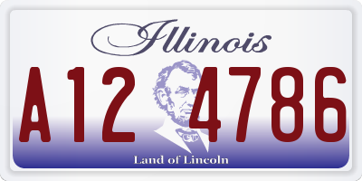 IL license plate A124786
