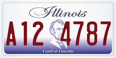 IL license plate A124787