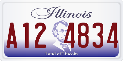 IL license plate A124834