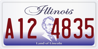 IL license plate A124835