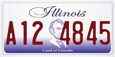 IL license plate A124845
