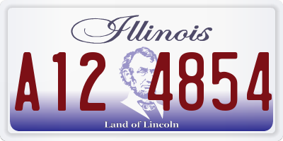 IL license plate A124854