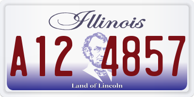 IL license plate A124857