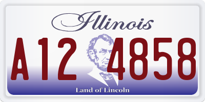 IL license plate A124858