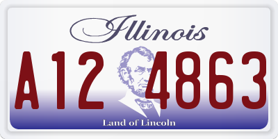 IL license plate A124863