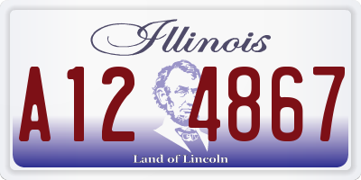 IL license plate A124867
