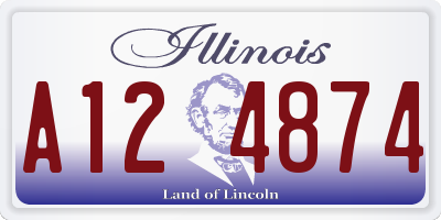 IL license plate A124874