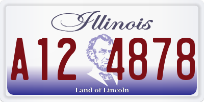 IL license plate A124878