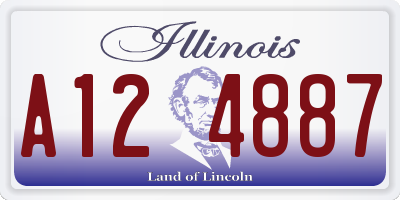 IL license plate A124887