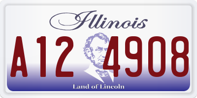 IL license plate A124908