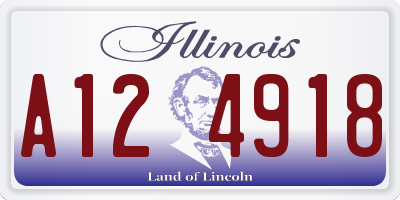 IL license plate A124918