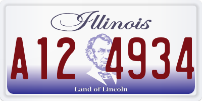 IL license plate A124934