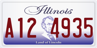 IL license plate A124935