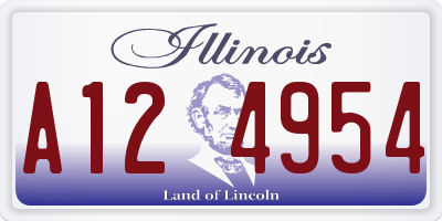 IL license plate A124954