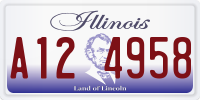 IL license plate A124958
