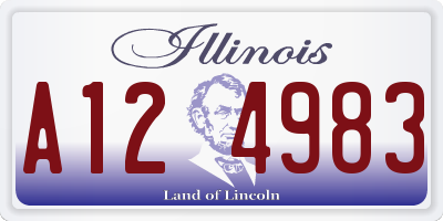 IL license plate A124983