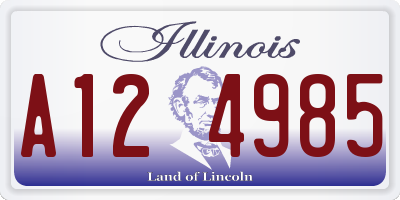 IL license plate A124985