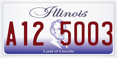 IL license plate A125003
