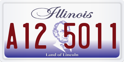 IL license plate A125011