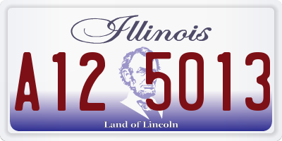 IL license plate A125013