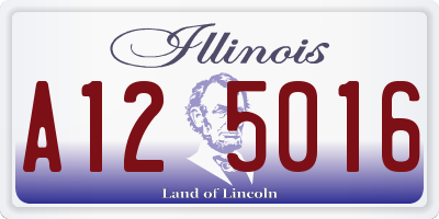 IL license plate A125016