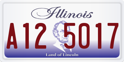 IL license plate A125017