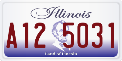 IL license plate A125031