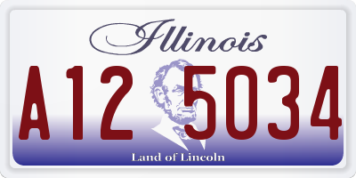 IL license plate A125034
