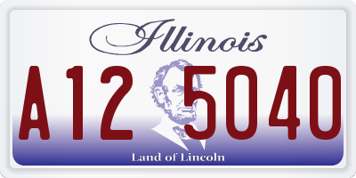 IL license plate A125040