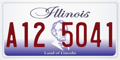 IL license plate A125041