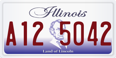 IL license plate A125042