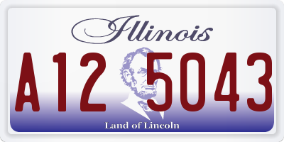 IL license plate A125043