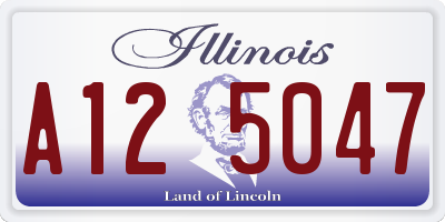 IL license plate A125047
