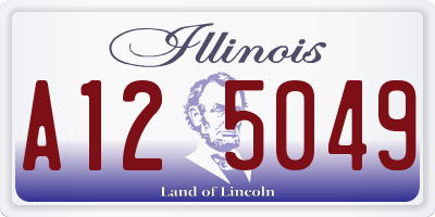 IL license plate A125049