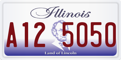 IL license plate A125050