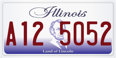 IL license plate A125052
