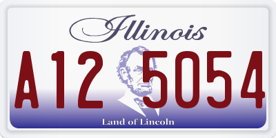 IL license plate A125054