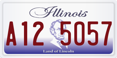IL license plate A125057