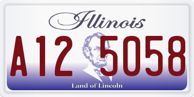 IL license plate A125058