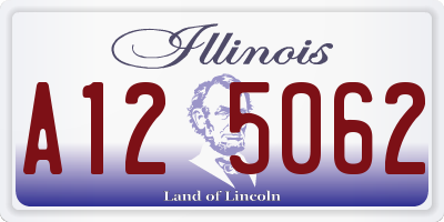 IL license plate A125062