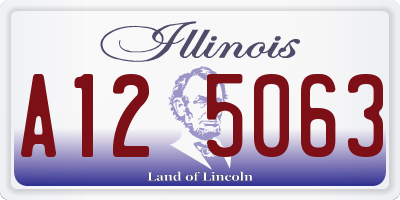 IL license plate A125063