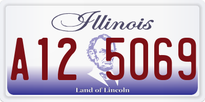 IL license plate A125069